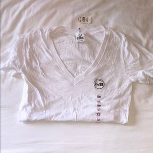 Victoria’s Secret PINK T shirt V neck White XS